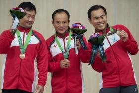 Asian Games: S&#039;pore shooters get in the groove. 