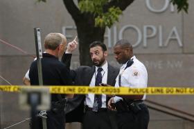 The U.S. Secret Service detained a possible shooter after a report that shots were fired on Monday near the Ethiopian embassy in Washington. 