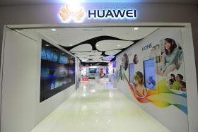 HIGH-TECH: Huawei’s new smartphone, the Ascend Mate 7, will be launched at its flagship store (above), which opens today at Plaza Singapura.