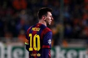 Barcelona footballer Lionel Messi.