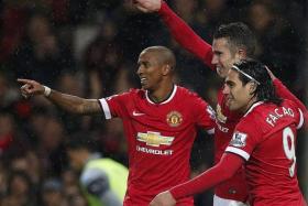 LIGHTWEIGHT: With Ashley Young (far left) playing as a left back, Man United will be hard-pressed to beat the big guns.