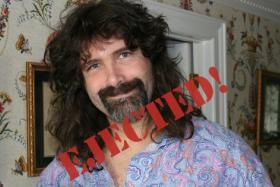 Former WWE wrestler Mick Foley was ejected from a chicken wing-eating contest when he was caught redhanded for cheating. 