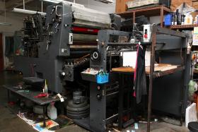 TRAPPED: The printing machine in Citi Print &amp; Design’s premises in which an employee’s arm got stuck.