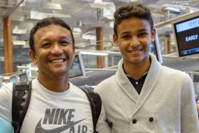 READERS&#039; CHOICE: Fandi Ahmad (left) and his son Irfan.  