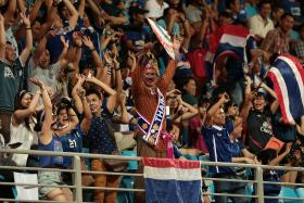 Thailand fans at the match against Laos, Bishan Stadium, May 29
