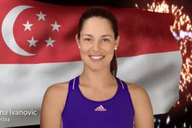 Serbian tennis player Ana Ivanovic was one of the WTA stars who wished Singapore a happy 50th birthday in a video.