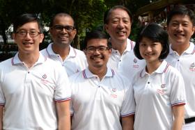 (From left) Mr Teo Ser Luck, Dr Janil Puthucheary, Mr Zainal Sapari, Mr Teo Chee Hean, Ms Sun Xueling and Mr Ng Chee Meng.