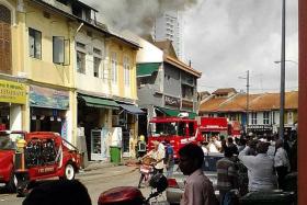 FIRE: Mr Joshua Singh saw a fire at a restaurant in Serangoon Road and called the TNP hotline to share the story.