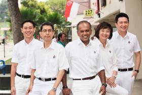 (From left to right) Mr Louis Ng, Associate Professor Muhammad Faishal Ibrahim, Mr K. Shanmugam, Dr Lee Bee Wah, Mr Henry Kwek. 