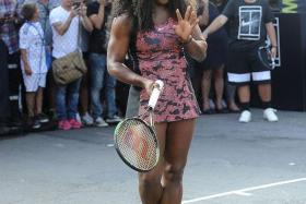 SERENA SHINES: Serena Williams attending Nike&#039;s &quot;NYC Street Tennis&quot; event on Monday, a week before the  US Open. 