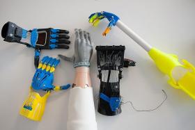 CHOOSE YOUR HAND: The e-Nable community has developed a collection of different devices that are free for download and can be fabricated by anyone. They come in different colours which appeal to children and have cool-sounding names like Raptor Hand, Cyborg Beast and Talon Beast.