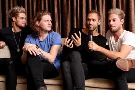 HARROWING: (From left) Lawson&#039;s bassist Ryan Fletcher, guitarist Joel Peat, vocalist Andy Brown and drummer Adam Pitts talking about Brown&#039;s experience with liver failure.