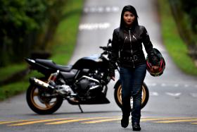 Seen with her Honda CB400 Super 4 Revo, founder of Road Angels Miss Isliani Mohammad Ishak has been riding for over 12 years and shows no signs of slowing down.