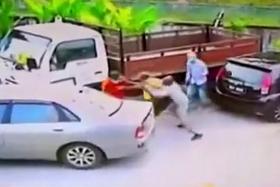 BOTCHED: A group of kidnappers in KL botched an abduction when they bundled the wrong man (above), Mr R. Karunakaran, into their car.