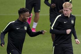 5: Man City&#039;s Kevin de Bruyne (right, with Raheen Sterling) has scored five goals and provided four assists in his last seven games in all competitions.