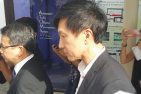 Kong Hee arriving at court to give his oral submission