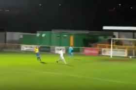 Isthmian League Division One North side Thurrock were shellshocked when a freak gust of wind caused them to score a bizarre own goal for opponents Romford.