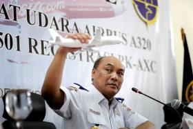 The head of Indonesia&#039;s National Transportation and Safety Committee, Mr Soerjanto Tjahjono, at a news conference in Jakarta, Indonesia on Dec 1 to announce the findings.