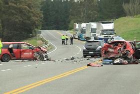 HORRIFIC: The Nov 28 accident left one motorcyclist dead and six others injured.
