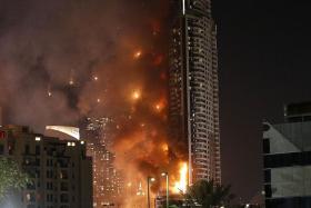 CASUALTIES: The fire at The Address Downtown hotel in Dubai left 16 people injured.