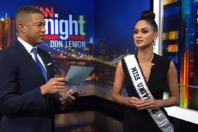 Miss Universe Pia Wurtzbach answers typical Miss Universe questions posed by CNN news anchor Don Lemon.