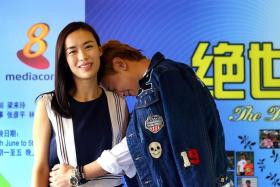 JUST FRIENDS: Good friends Rebecca Lim and Ian Fang call each other pet names on the set of their new drama, The Dream Job.