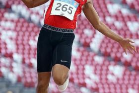 GREAT LEAP: Suhairi Suhani (above) met the qualifying mark for the Paralympics with his silver-medal performance at last month&#039;s Asean Para Games. 