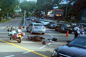FATAL: A motorcyclist died after a fatal accident at the junction of Hougang Avenue 8 and Hougang Avenue 2 yesterday.