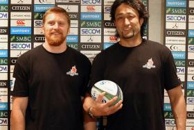 SUNWOLVES PLAY HOSTS: Australian loose half Edward Quirk (above, left) and Japanese lock Hitoshi Ono (above, right) will be looking to make Sunwolves&#039; &quot;home&quot; advantage count against the Cheetahs tomorrow.