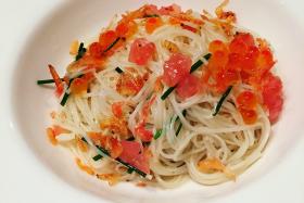&quot;This place has been described as the best kept secret for oysters. You may want to pair your oyster or sashimi platter with their chilled cappellini ($15). It&#039;s a pretty plate of Japanese angel hair, ikura, sakura shrimp and dashi.