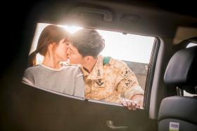 LOVE STORY: Actor Song Joong-Ki and actress Song Hye-Kyo in a scene from Descendants Of The Sun.