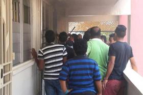 DRAMA:  More than 10 residents gathered outside the elderly man&#039;s flat to try to break into  his unit.