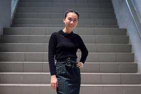 GUTSY: Miss Joy Sim shaved her head to raise money for charity in 2014. This year, she will be graduating with a Diploma in Applied Food Science and Nutrition. 
