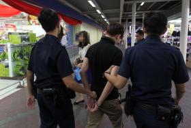 THIEF: A 36-year-old man arrested for shop theft at an Hougang supermarket in 2013.