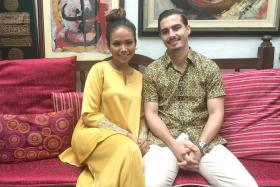 HAPPY: Nadiah M. Din with her fiance Bilal Jeanpierre.