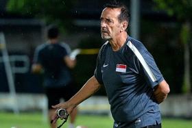 SUPPORT: Coach Richard Tardy is hoping to see more Singaporeans come to back the U-21 team.