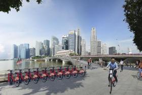 FUTURE: An illustration of a potential bicyclesharing station in Singapore.
