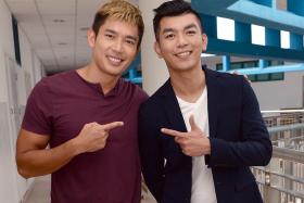 DASHING: Royston Tan (right) directed Eat Already?, which stars Elvin Ng.
