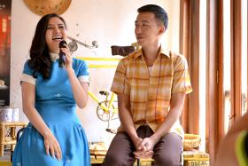 ONSCREEN COUPLE: My Love Sinema stars Tosh Zhang and Cheryl Wee.