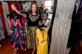 HAUTE COUTURE: Ms Carol Chen, founder and CEO of Covetella, which has over 400 dresses for rent.