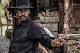 Denzel Washington stars as Sam Chisolm in The Magnificent Seven.
