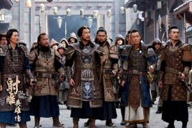 WARLORD: Tay Ping Hui plays Genghis Khan (second from left) in Legend Of The Condor Heroes.