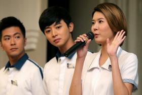 (left to right) Xu Bin, Aloysius Pang and Carrie Wong will star in You Can Be An Angel 2.