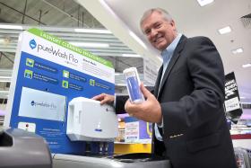 CLEAN: Mr Allen Johnston, CEO and founder of GreenTech Environmental, helped create the laundry device pureWash Pro that cleans clothes through oxygenated water. 