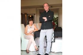 GIVING: Mrs Janice O&#039;Connor and her husband, group CEO of Courts Asia Terry O&#039;Connor. 