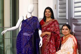 KNOWLEDGEABLE: Both Madam Sudha Kanago (left) and Madam Sarita Alurkar-Sriram (right) have an extensive collection of saris. 