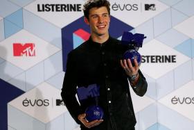 BEST MALE: Canadian singer Shawn Mendes beats compatriot Justin Bieber to the title at the 2016 MTV Europe Music Awards in Rotterdam  