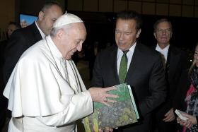 Arnie&#039;s audience with the Pope