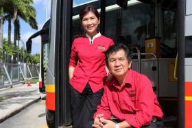 Mr Koh Teck Heng got his sister, Madam Koh Guek Khim, to join SMRT nine years ago.