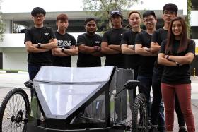 Poly students&#039; eco-friendly car has bike engine, bicycle wheels